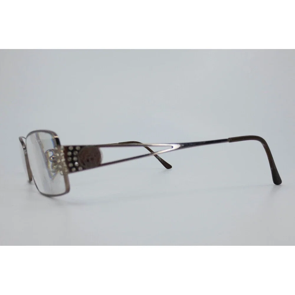 Versace Mod 1117-B Bronze Medusa Rectangular Eyeglasses Frames Italy 135